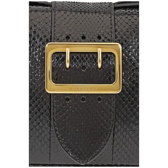 NWT BURBERRY PYTHON LEATHER BUCKLE TOTE SHOULDER BAG - Picture 4 of 7